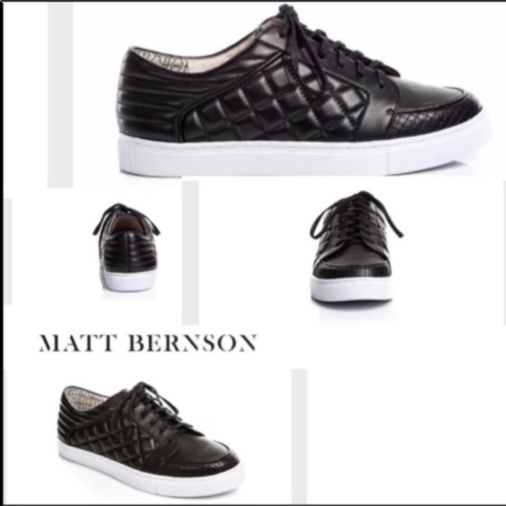 Matt Bernson Size 9 Black Leather Ambrose sneaker